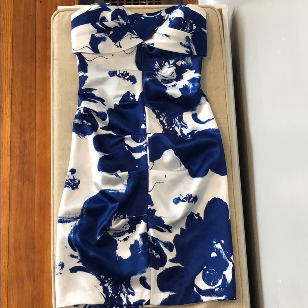 Blue and White Cocktail Dress